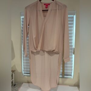 Catherine Malandrino Soft Pink Long Blouse